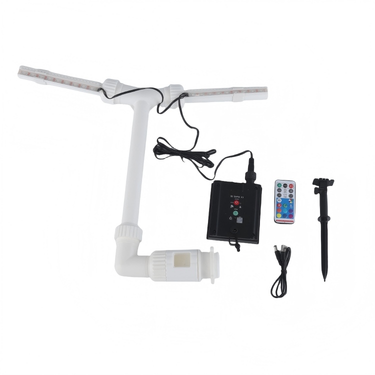 泳池单头太阳能LED灯喷泉（含2种转换接头）